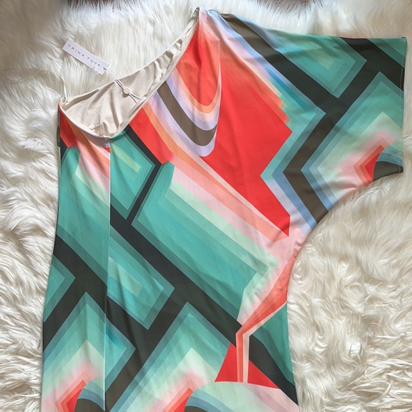 NWT Trina Turk “Sausalito” One Shoulder Maxi Dress - Picture 9 of 16